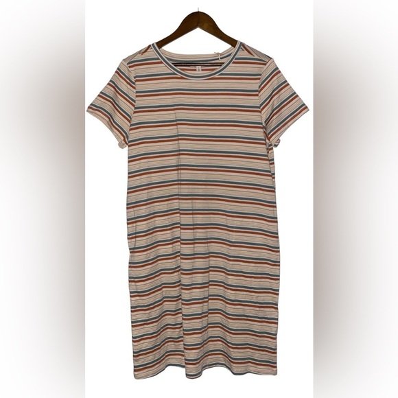 Toad&Co Dresses & Skirts - NEW Toad & Co Windmere II Striped Organic Cotton Mini Dress Women L Beachy